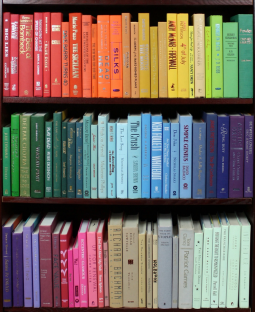 Color coordinated book spines